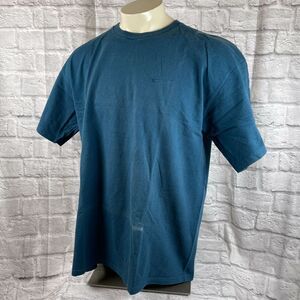 VTG Nike Embroidered Swoosh Logo Blue Men's XL T-Shirt 100% Cotton Made In USA